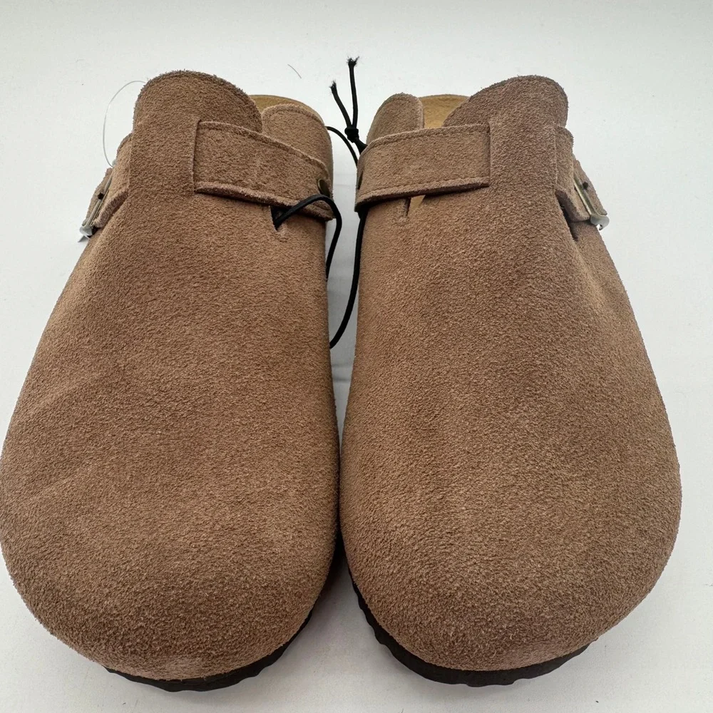 Khombu Damian Men's Taupe Suede Mule Clogs Slip On Shoes Size 9 New
